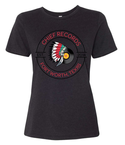 *Pre-Order* Chief Records Women's Cut Tee Shirt (Black)