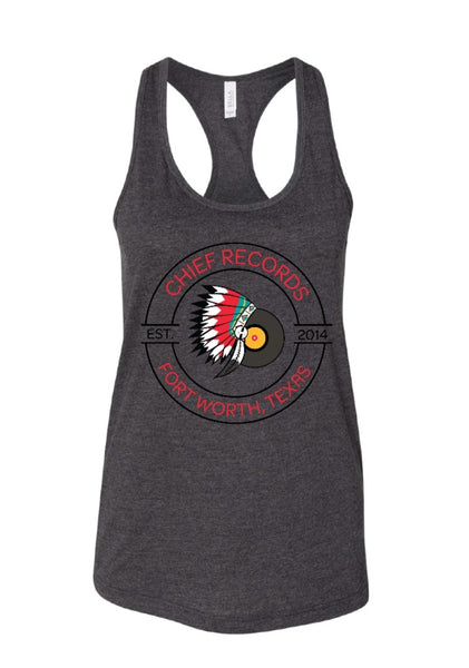 *PRE-ORDER* Chief Records Women's Racerback Tank (Grey)