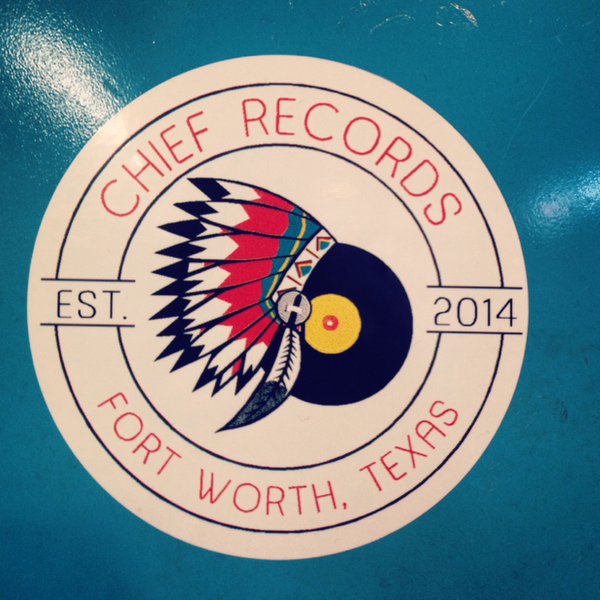 White Circle Chief Records Sticker